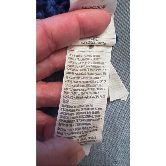 ABERCROMBIE & FITCH BLUE CROCHET TANK TOP SIZE S - Picture 11 of 11